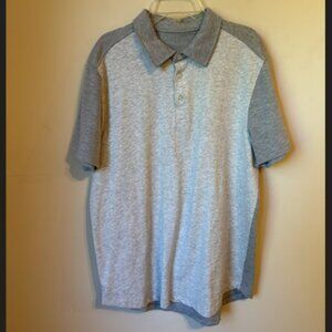 Five Four Two-Tone Gray Short Sleeve Polo Shirt Men's Size L